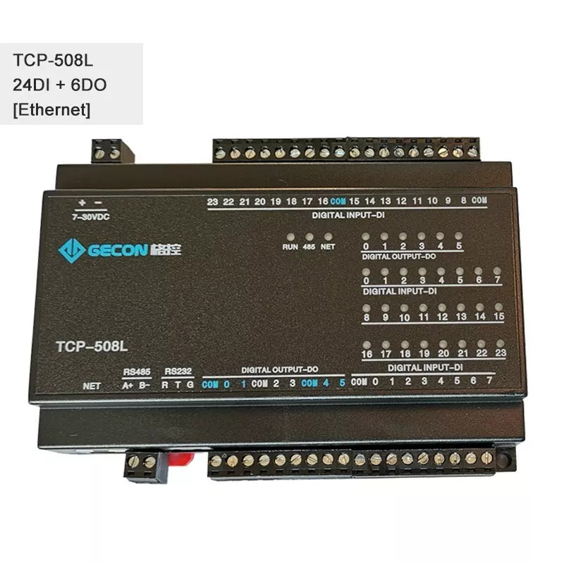 Bộ điều khiển Ethernet TCP-508L 24DI + 6DO Mô-đun Ethernet TCP RJ45 - Ảnh 2