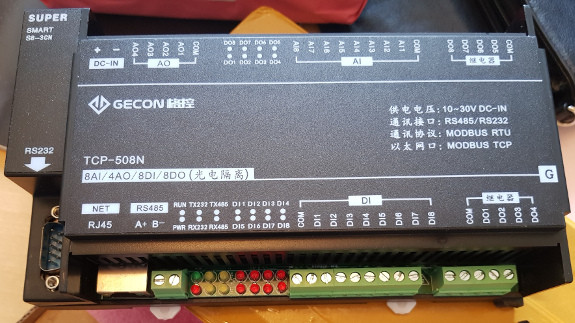 Mô-đun IO Ethernet 8AI + 4AO + 8DI + 8DO Bộ điều khiển công nghiệp Mô-đun thu thập dữ liệu TCP-508N - Ảnh 2