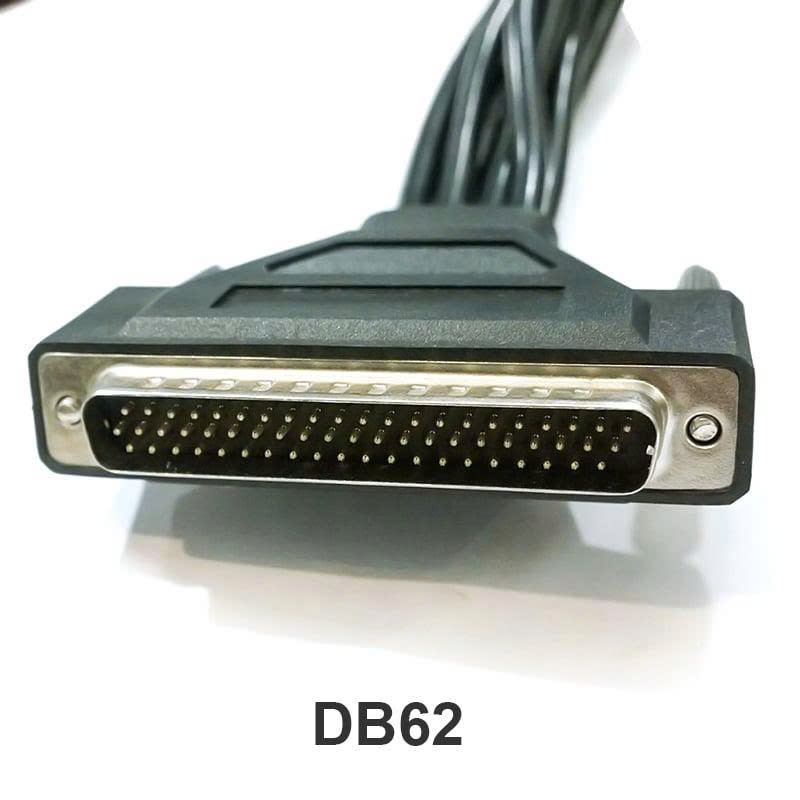 Cáp chuyển đổi DB62 male sang 8 cổng DB9 RS232 dùng cho card PCI 8 cổng RS232 - Ảnh 2
