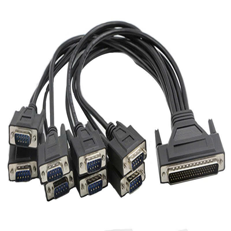Cáp chuyển đổi DB62 male sang 8 cổng DB9 RS232 dùng cho card PCI 8 cổng RS232 